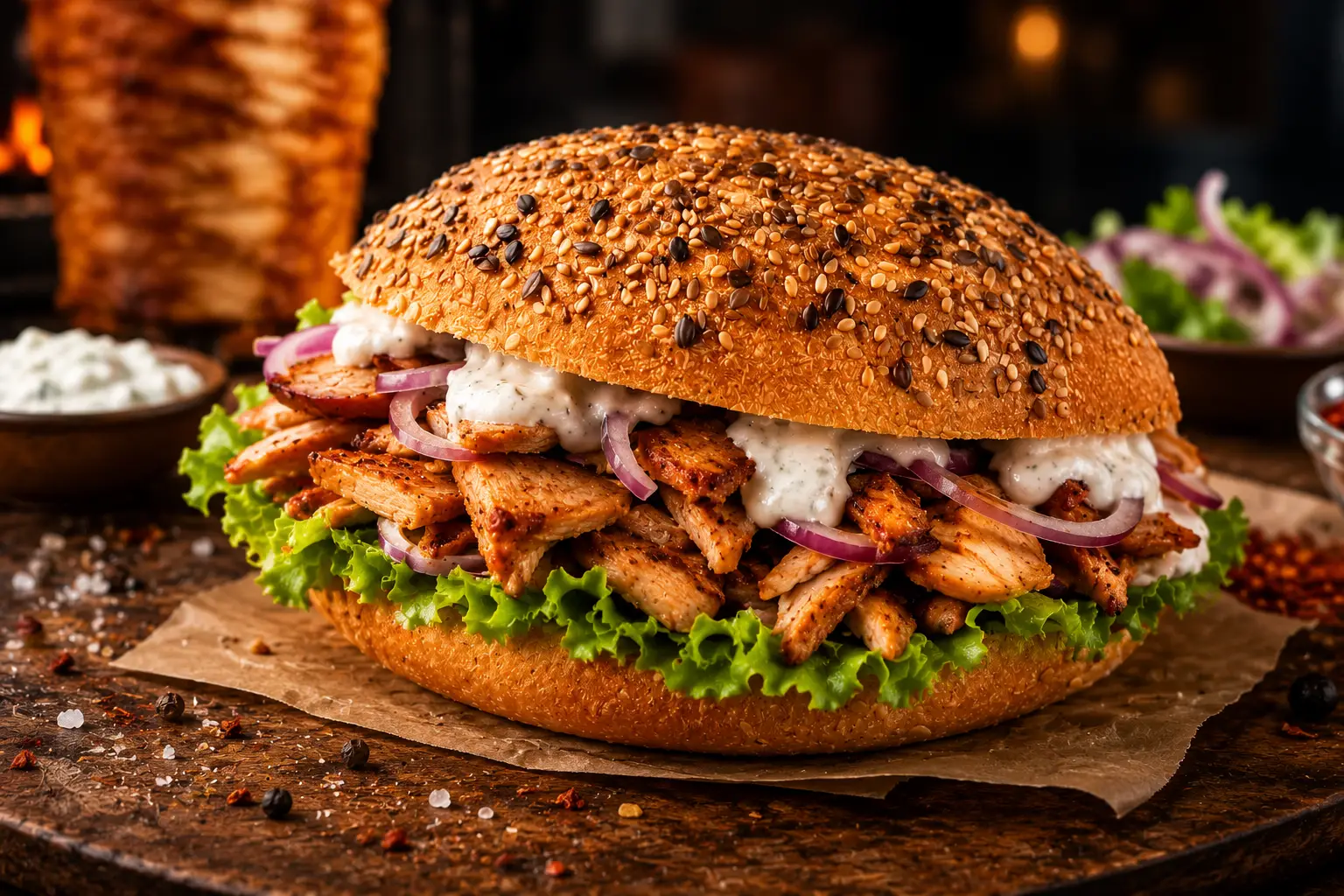 KANAPKA KEBAB Z KURCZAKA
