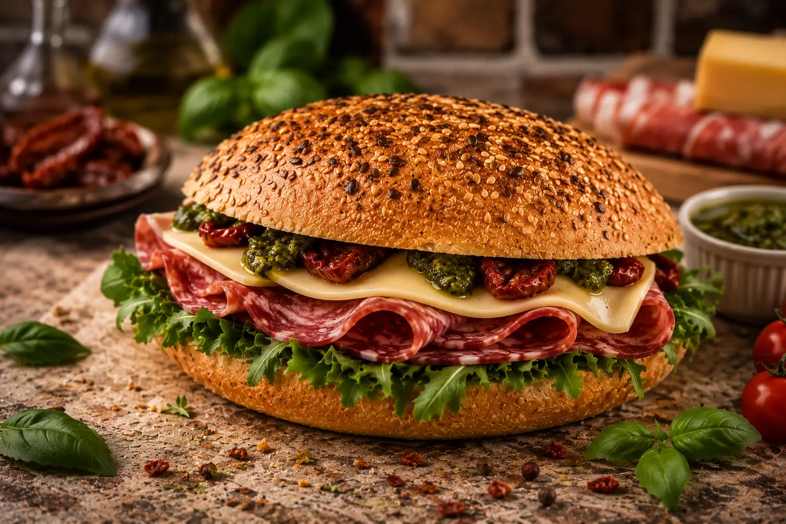 KANAPKA WŁOSKA SALAMI